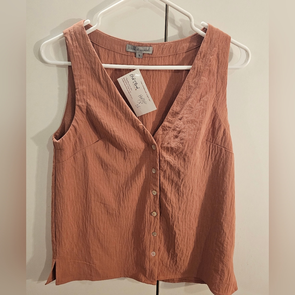 Wishlist Apparel Womans Small Pink Sleeveless Top